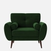 Faro Velvet 1 Seater Sofa in Green Colour