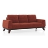 Granada Essential 3 Seater Fabric Sofa In Dark Coral Colour