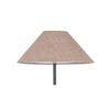 Sven Beige Natural Fiber Floor Lamp with Black Iron Base
