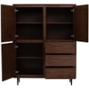 Scandinavian Hutto Multifunctional Cabinet Walnut Finish