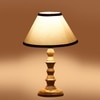 Devansh Multicolor Cotton Table Lamp With  Wood Natural Base (10X10X16) Inches)-33