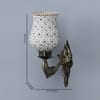 Devansh Metal Electric Wall Light in Antique Gold Colour with Beige Shade Count of 1 Light