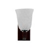Devansh Solid Wood Electric Wall Light in Brown Colour with White Shade Count of 1 Light