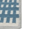 Jaipur Rugs Soft Optical Geometric Wool Dhurrie Rug Blue 6x8 ft