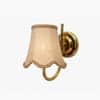 Devansh Metal Electric Wall Light in Gold Colour with Yellow Shade Count of 2 Lights