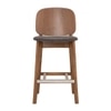 Scandinavian Cora Counter Chair Maroon Cocoa Finish