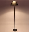 47" Black Floor Lamp with Black Shade