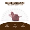 Helios One Seater Fabric Manual Recliner with Cup Holder in Dusty Mauve Colour