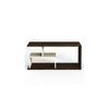 Smohn Engineered Wood Coffee Center Sofa Tea/Teapoy Console Table (Brown Maple & Beige)
