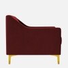 Fame Velvet 1 Seater Sofa in Maroon Colour