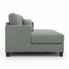 Nova 3 Seater L Shaped Sectional Sofa Right Chaise and Ottoman Celadon Green