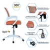 Naamikoa Mid Back Ergonomic Chair in Orange Colour