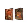 Folk Mughal Canvas Wall Prints Canvas Wall Prints Set of 2 Multicolor Matte
