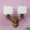 Eliante Cloth Shade Wall Lights Mild Steel & Fabric Material Antique & White Finish