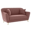 Rivo Velvet 2 Seater Sofa In Peach Color