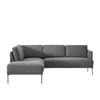 Modernelegance Wood Right Aligned 3-Seater With Upholstery Non Storage Sofa In Grey Colour