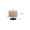 Geoffrey Beige Bamboo Shade Table Lamp with Black Iron Base