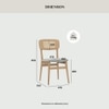 Scandinavian Arlo Dining Chair Beige Natural Wood Finish