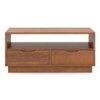 Zephyr Storage Coffee Table in Amber Walnut Finish