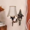 Devansh Gold Antique Wall Mounted Lamp With Beige Jute Shade