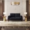 Granada Premium 2 Seater Fabric Sofa in Deep blue velvet Colour