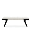 The Flint Z Metal Bench in White Finish