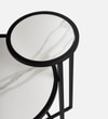 Dual Metal Side Table in Black Colour