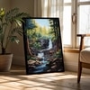 The Castle Decor Vastu Waterfall Wall Painting Framed Artwork 20x30 Inch