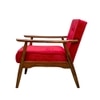 Armari Solid Wood Arm Chair in Red Color