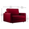 Flycon  Pull Out Sofa cum Bed  in Maroon Colour