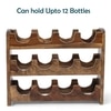 Kassel Sheesham Wood Wine Rack for 12 Bottles in Teak Finish