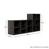 Hexa Engineered Wood Bookshelf Multipurpose Storage Rack in Flower Wenge Colour