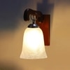 Devansh Solid Wood Electric Wall Light in Brown Colour with White Shade Count of 1 Light