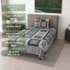 Tess Lavender Geometric 290 TC Cotton Flat Single Size Bedsheet with 1 Pillow Cover – Threads