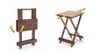 Latt Folding Table-Stool Tall Teak Finish