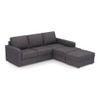 Apollo Sofa (Colour : Steel, Cushion : Soft, Back Type : Regular, Seating Capacity : Right Aligned 2 Seater + Right Aligned Chaise)
