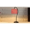 Pink Jute Curvy table lamp with Iron Base (SP10)