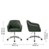 Doe Buck Colm Modern Green Leatherette Office Chair