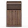 Miles Engineered Wood Bookshelf In Classic Walnut Finish