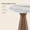 Sienne Soild Wood and Toronto Side Table in Bronzed Oak Finish