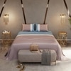 Stoa Paris 300TC UltrSatin Super King Bedsheet with 2 Pillow Covers Satin Super Champagne Blue