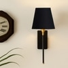 Devansh Metal Electric Wall Light in Black Colour with Black Shade Count of 1 Light