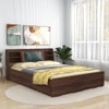 Lavish Engineered Wood Queen  Size Bed With Box Storage (Walnut Finish)