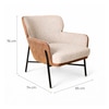 Noir Engineered Wood Lounge Chair in Multicolor Colour