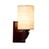 Devansh Solid Wood Electric Wall Light in White Colour with White Shade Count of 1 Light