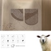 Abstract Handmade Natural Wool Wall Art Beige Textured 2 Panel Set 4 x 6 Feet