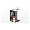 Ender Multipurpose Sofa Side End Table with Side Magazine Holder & Paper Organizer for Living Room Home Hall Furniture (Wenge & White)