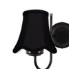 Devansh Dual Black Metal  Wallmounted Lamp With Cotton Black Metal  Shade
