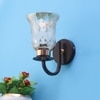 Eliante Modern Wall Lights Mild Steel, Glass & Glass Material Brown,Gold & Golden Finish