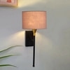 Devansh Metal Electric Wall Light in Black Colour with Grey Shade Count of 1 Light